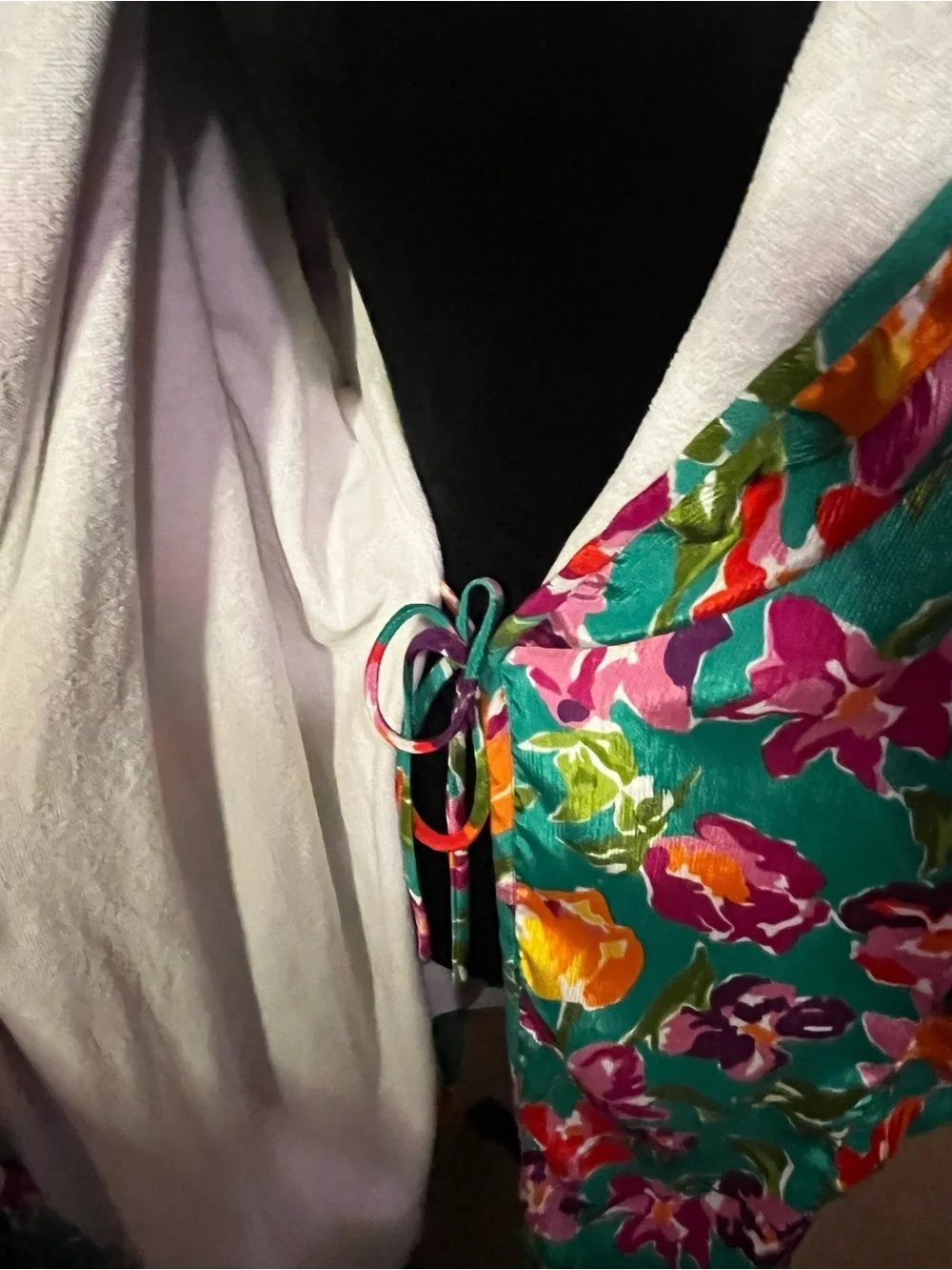 vibrant vintage Victoria's Secret floral robe
